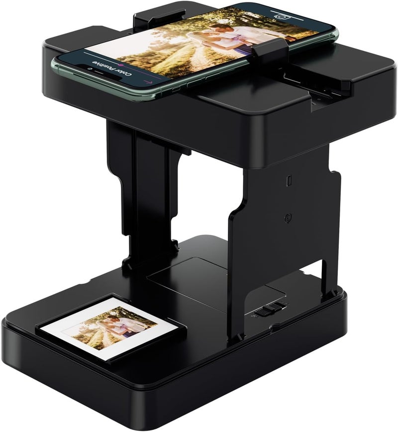 DigitPro Mobile Film Scanner 35mm, Slide & Negative Scanner Slide Viewer Converts 35mm Slides & Negatives to Digital Photos (2AA Batteries Included) Black - Image 1